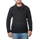 KUNST UND MAGIE Sweatshirt Schalkragen Dunkelgrau/Dunkelblau/Schwarz/Grau