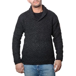 KUNST UND MAGIE Sweatshirt Schalkragen Dunkelgrau/Dunkelblau/Schwarz/Grau