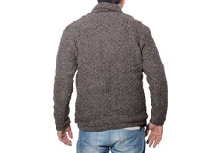 KUNST UND MAGIE Sweatshirt Schalkragen Grau/Braun/Dunkelgrau/Khaki/Beige