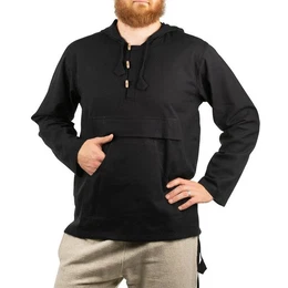 Hoodie KUNST&MAGIE Herren bunt Hoodie Fischerhemd Kapuze Kngurutasche