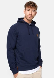 Indicode Strickpullover Litcham Dunkelblau/Hellblau/Braun