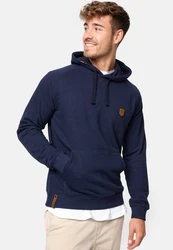 Indicode Strickpullover Litcham Dunkelblau/Hellblau/Braun