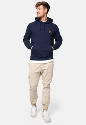 Indicode Strickpullover Litcham Dunkelblau/Hellblau/Braun