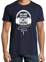 Youth Designz T-Shirt Ich Zocke Dunkelblau/Blau/Schwarz