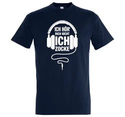 Youth Designz T-Shirt Ich Zocke Dunkelblau/Blau/Schwarz