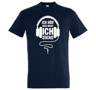 Youth Designz T-Shirt Ich Zocke Dunkelblau/Blau/Schwarz