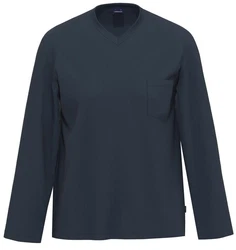 Ammann Pyjamaoberteil Herren Schlafanzug Oberteil Dunkelblau