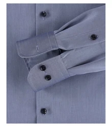 CASAMODA Langarmhemd Comfort Fit Dunkelblau/Grau/Blau