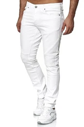 Slim-fit-Jeans 16517 in cooler Biker-Optik