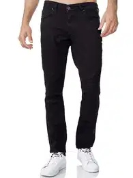 Slim-fit-Jeans 16517 in cooler Biker-Optik