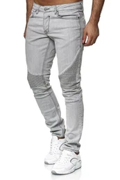 Slim-fit-Jeans 16517 in cooler Biker-Optik