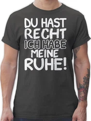 Shirtracer T-Shirt Du hast Recht ich habe meine Ruhe! Sprüche Statement mit Spruch schwarz/weiß