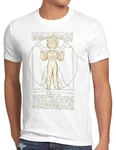 style3 T-Shirt Vitruvianischer Vegeta Weiß/Silber
