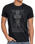 style3 T-Shirt Vitruvianischer Vegeta Grau/Schwarz/Silber