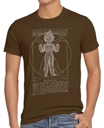 T-Shirt Vitruvianischer Vegeta da vinci super dragonball z gt songoku dbz