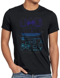 T-Shirt PS2 Retro Gamer PS playstation konsole classic