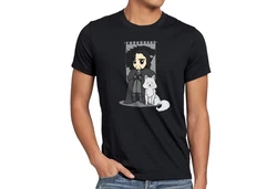 Style3 T-Shirt Jon Schnee Chibi Snow der Nachtwache Game of Thrones Schwarz/Grau/Weiß/Dunkelgrau