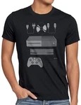 style3 T-Shirt One X gamer konsole game box Schwarz/Dunkelgrau