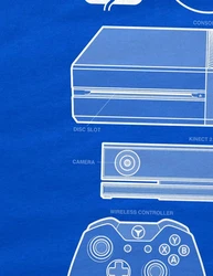 style3 T-Shirt One X gamer konsole game box Blau/Dunkelblau/Hellblau