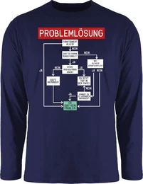 Rundhalsshirt Problemlsung - wei Sprche Statement mit Spruch