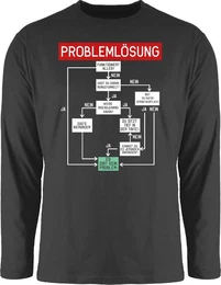 Rundhalsshirt Problemlsung - wei Sprche Statement mit Spruch
