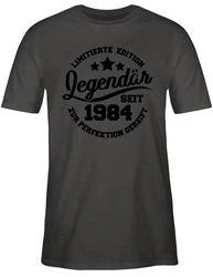Shirtracer T-Shirt Legendr seit 1984 40. Geburtstag Schwarz/Grau/Dunkelgrün/Khaki/Grün