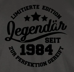 Shirtracer T-Shirt Legendr seit 1984 40. Geburtstag Schwarz/Grau/Dunkelgrün/Khaki/Grün