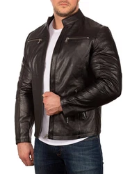 Reichstadt Lederjacke Herren Übergangsjacke 20RS20LUX Schwarz