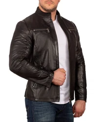 Reichstadt Lederjacke Herren Übergangsjacke 20RS20LUX Schwarz (20RS20LUX)