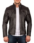 Reichstadt Lederjacke Herren Übergangsjacke 20RS20LUX Schwarz (20RS20LUX)