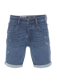 Riverso Jeansshorts Herren RIVTom Regular Fit Dunkelblau/Hellblau/Blau