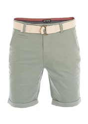 riverso Herren Chino Shorts RIVHenry Gürtel Bermuda Kurze Hose 