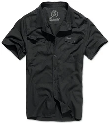 Brandit Kurzarmhemd Roadstar Grau/Schwarz/Dunkelgrau