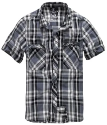 Brandit Roadstar Shirt Kurzarmhemd Schwarz/Dunkelgrau/Grau/Blau