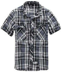 Brandit Roadstar Shirt Kurzarmhemd Schwarz/Dunkelgrau/Grau/Blau