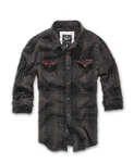 Brandit Hemd Duncan Check Shirt Grau/Schwarz/Dunkelgrau/Rot