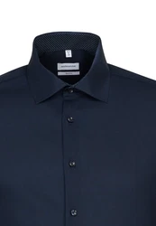 seidensticker Businesshemd BUSINESS KENT PATCH1 Dunkelblau/Blau