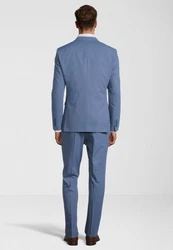 SteffenKlein Anzug Slim-Fit Blau/Grau/Hellblau