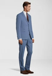 SteffenKlein Anzug Slim-Fit Blau/Grau/Hellblau