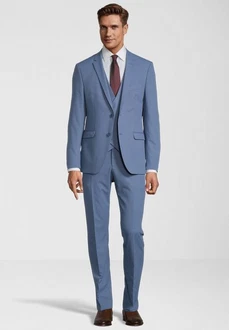 SteffenKlein Anzug Slim-Fit Blau/Grau/Hellblau