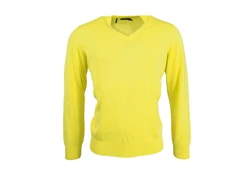 MAERZ Muenchen Sweatshirt Pullover V-Ausschnitt Gelb/Grün/Neonfarben