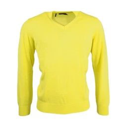 MAERZ Muenchen Sweatshirt Pullover V-Ausschnitt Gelb/Grün/Neonfarben