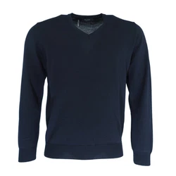 MAERZ Muenchen Sweatshirt Pullover V-Ausschnitt marine