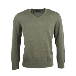 MAERZ Muenchen Sweatshirt Pullover V-Ausschnitt Dunkelgrün