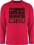 Shirtracer Rundhalsshirt Ich beobachte euch alle schwarz