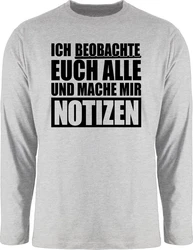 Shirtracer Rundhalsshirt Ich beobachte euch alle schwarz