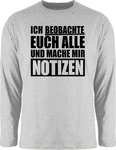 Shirtracer Rundhalsshirt Ich beobachte euch alle schwarz