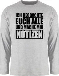 Rundhalsshirt Ich beobachte euch alle - schwarz Festival