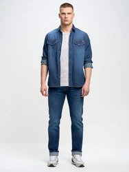 BIG STAR Straight-Jeans RONALD Blau/Dunkelblau