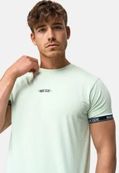 Indicode T-Shirt Lutzy Hellgrün/Grün/Hellblau